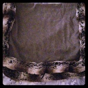 Wool Wrap w/fur trim from Nordstrom